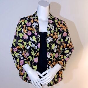 VTG SIGRID OLSEN Floral Print Blazer Size 4